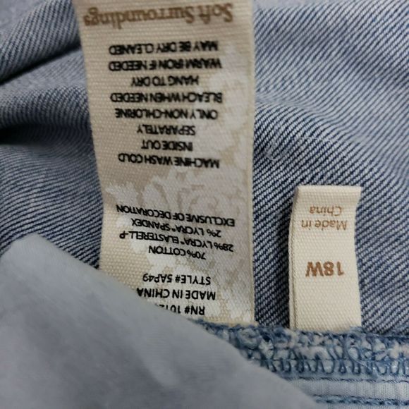 Soft Surroundings 18 Touch Of Lace jeans plus - Picture 6 of 7